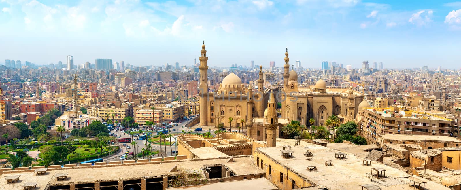 View of the Mosque Sultan Hassan in Cairo