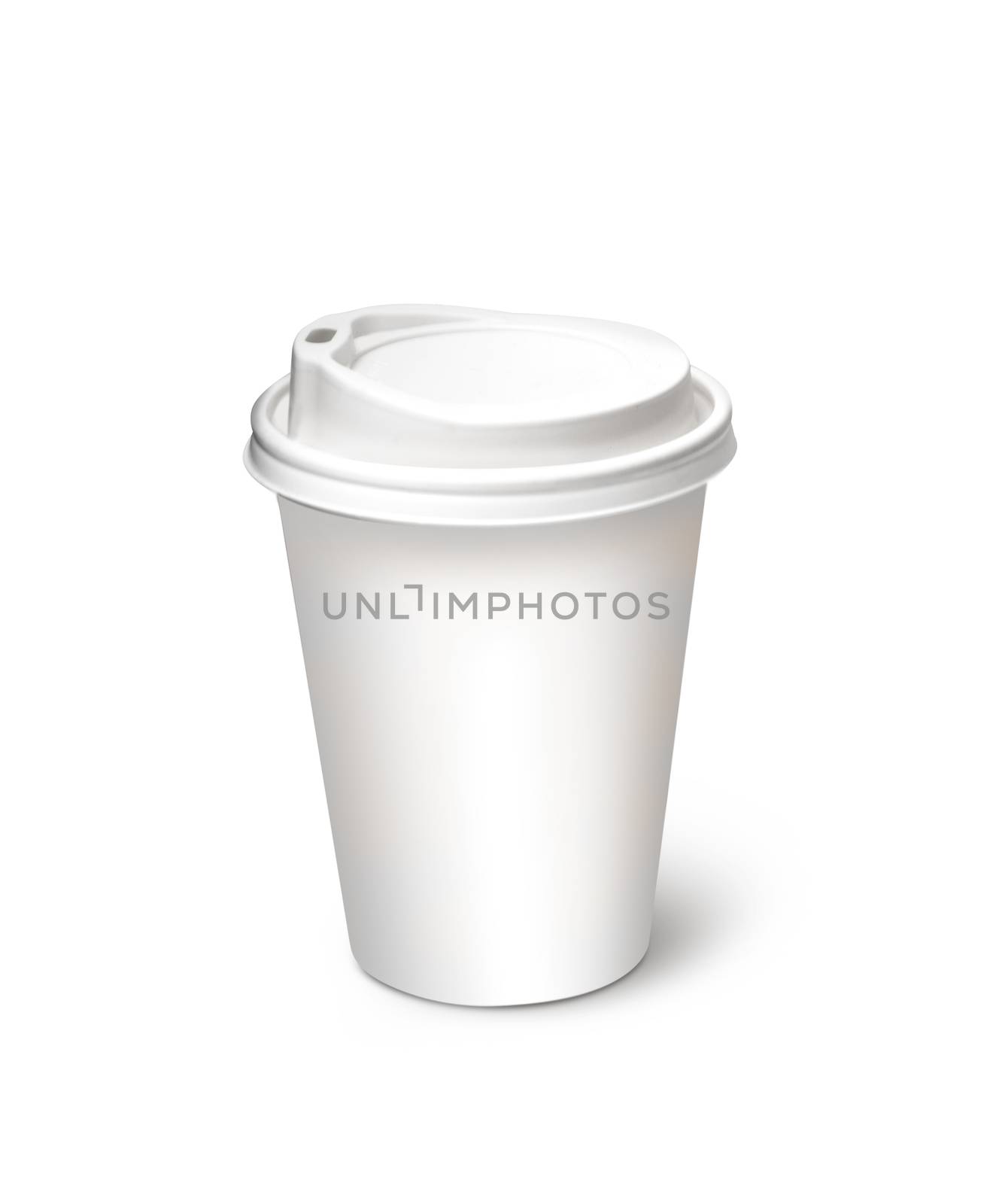 Paper cup for coffee, tea isolated on white background