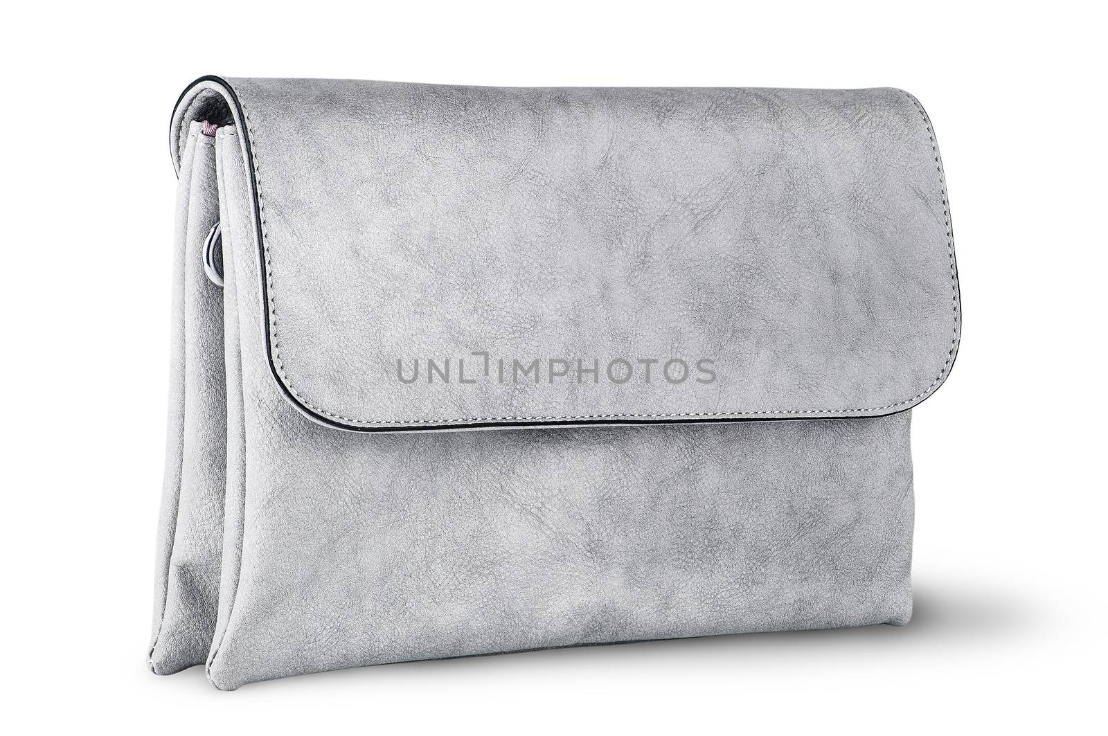 Elegant gray female clutch bag rotated by Cipariss