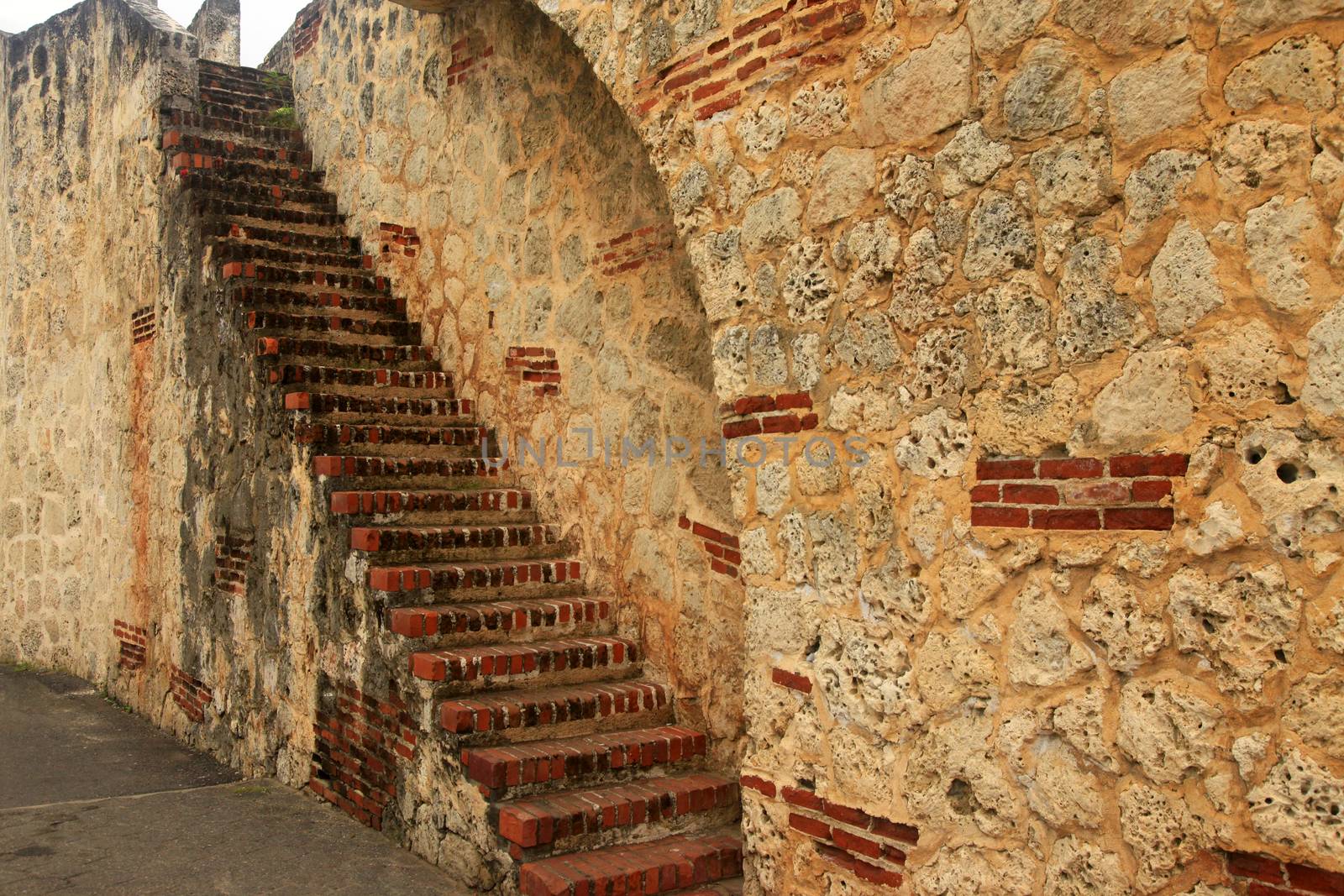 Stone ladder in Santo Domingo. Dominican Republic