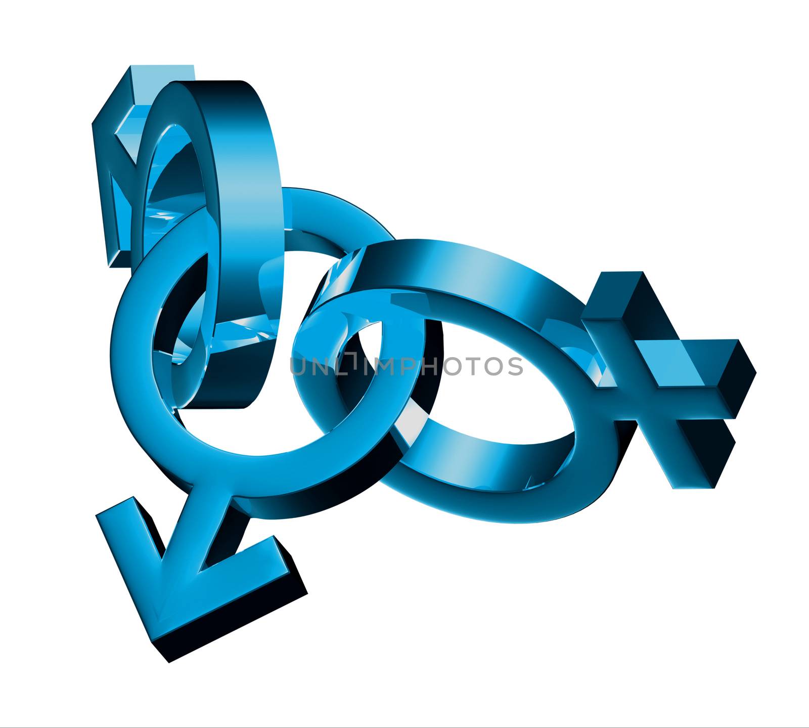Sex symbol 3d. With Clipping Path.