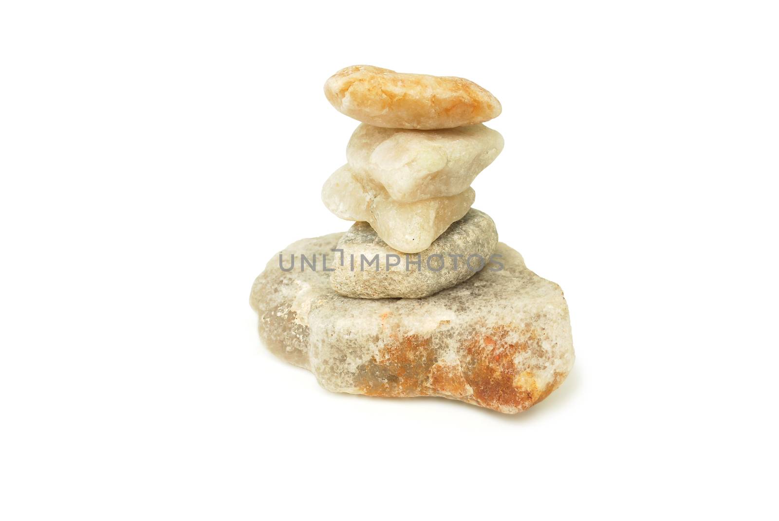 Garden decoration stone.Stone stream.With Clipping Path.