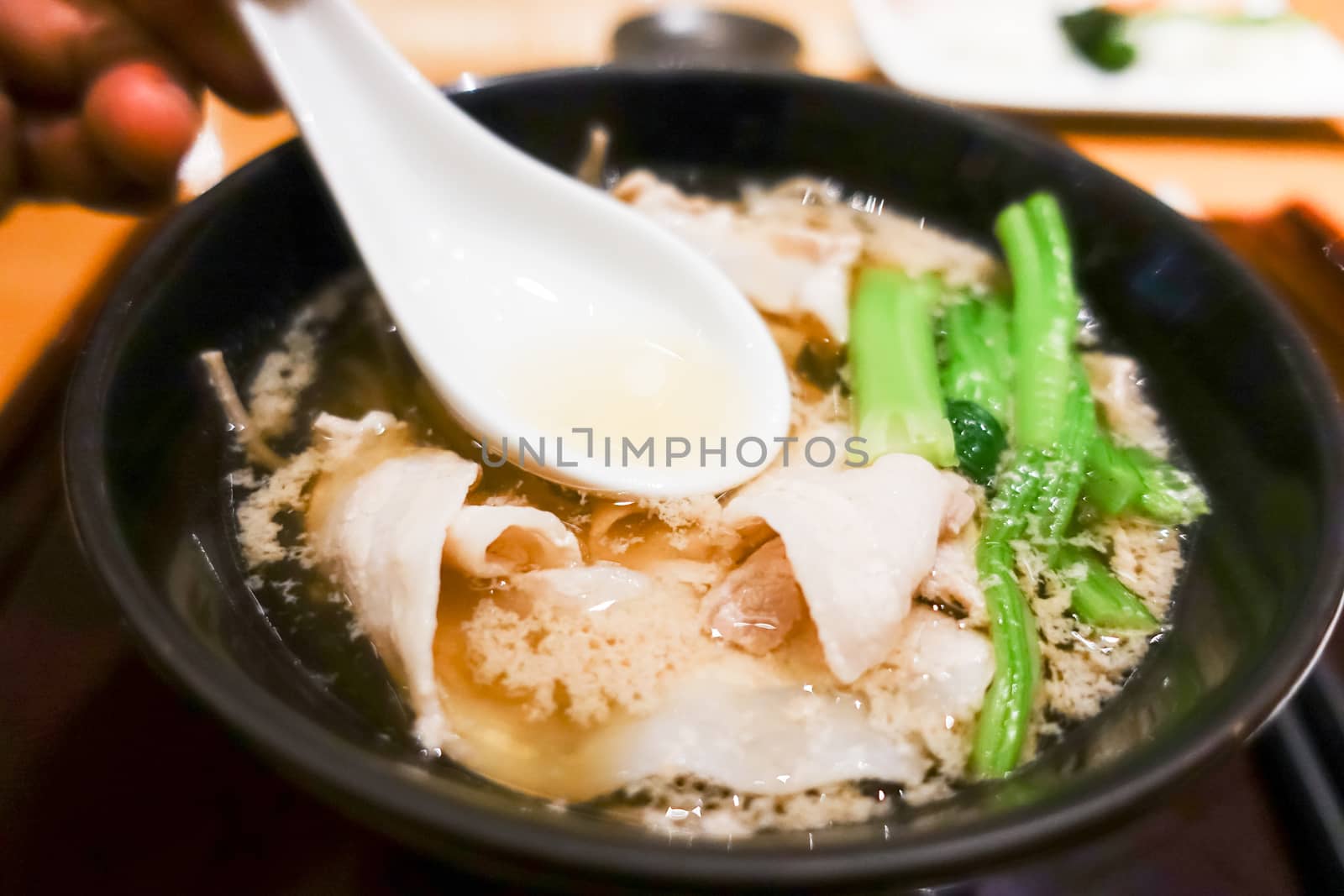 Japanese soup ramen with pork