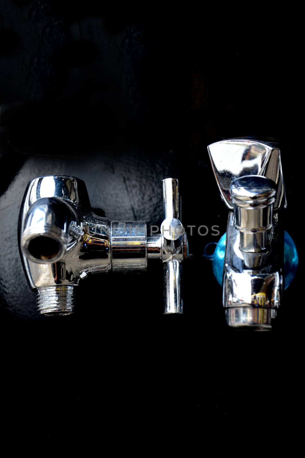 display or examples of water tap on store
