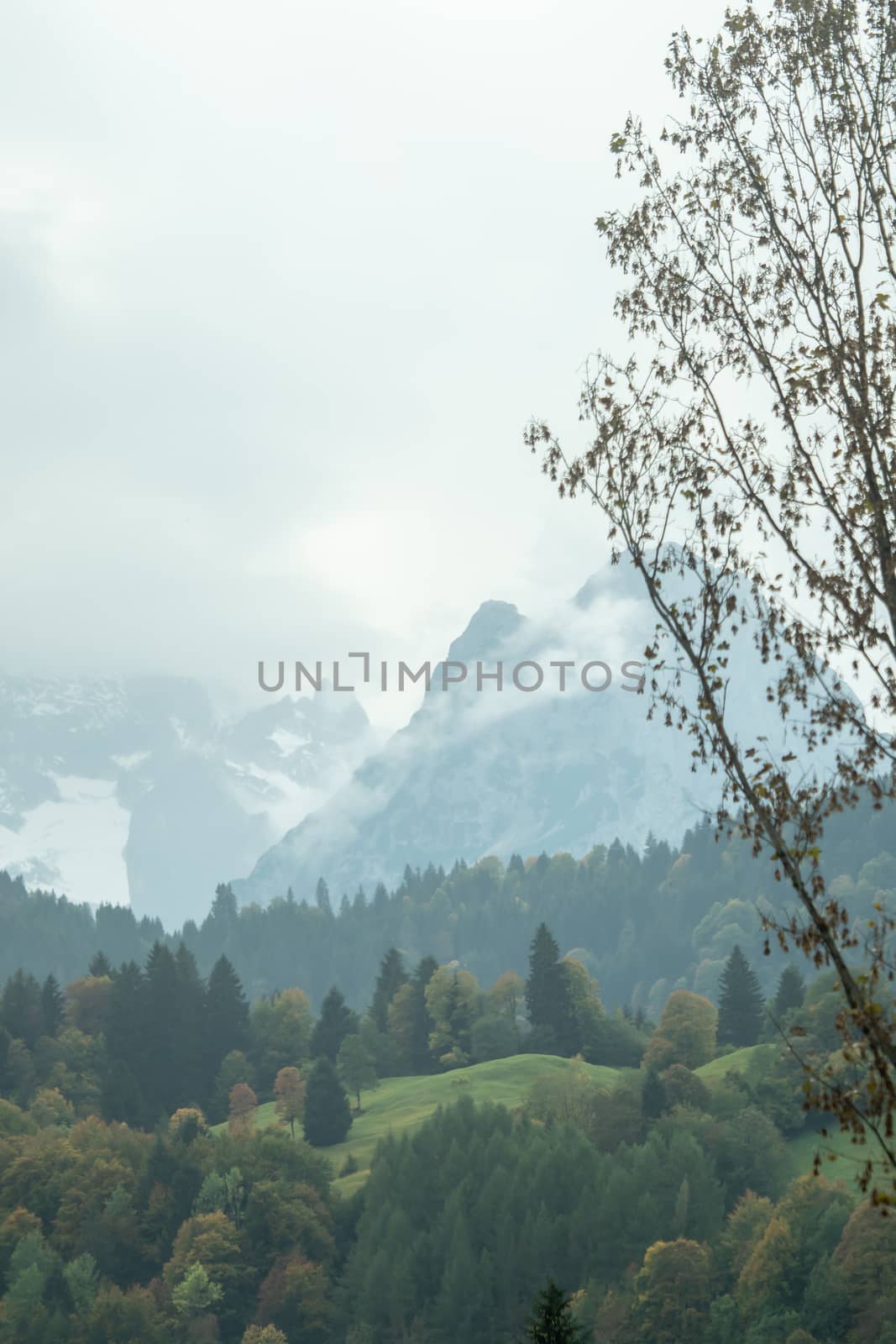 Mountains, sky and clouds in South Tyrol