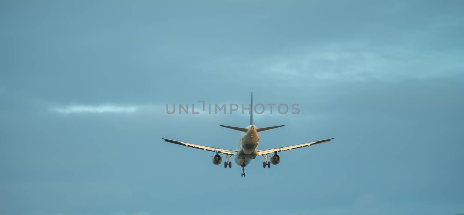 Airplane from the back up in the sky by sandra_fotodesign