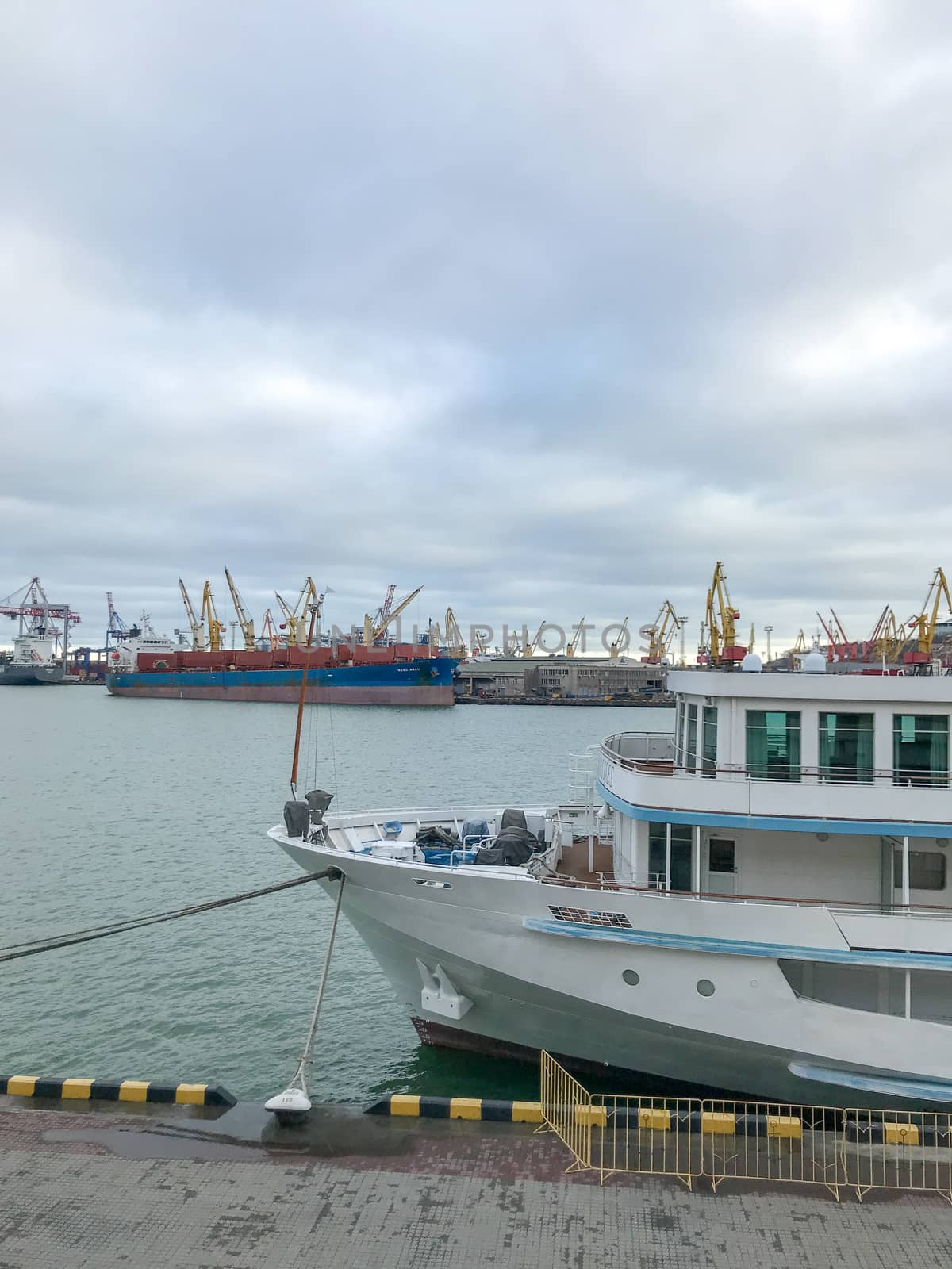 Odessa, Ukraine - December 30, 2017: Port of Odessa. The Port of Odessa is the largest Ukrainian seaport and one of the largest ports in the Black Sea basin.