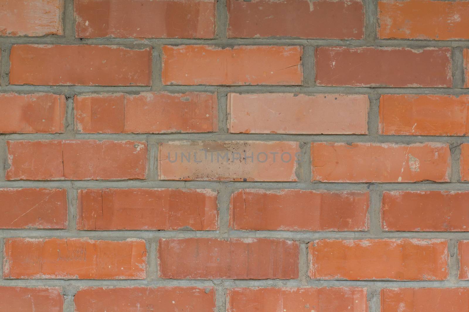 A wall of red brick stones, texture or background