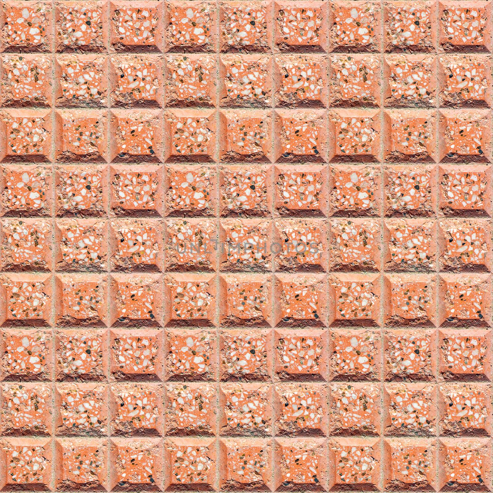 Seamless square texture of terracotta paving tiles. Seamless pattern for floor, pavement, walking paths - photo, image.