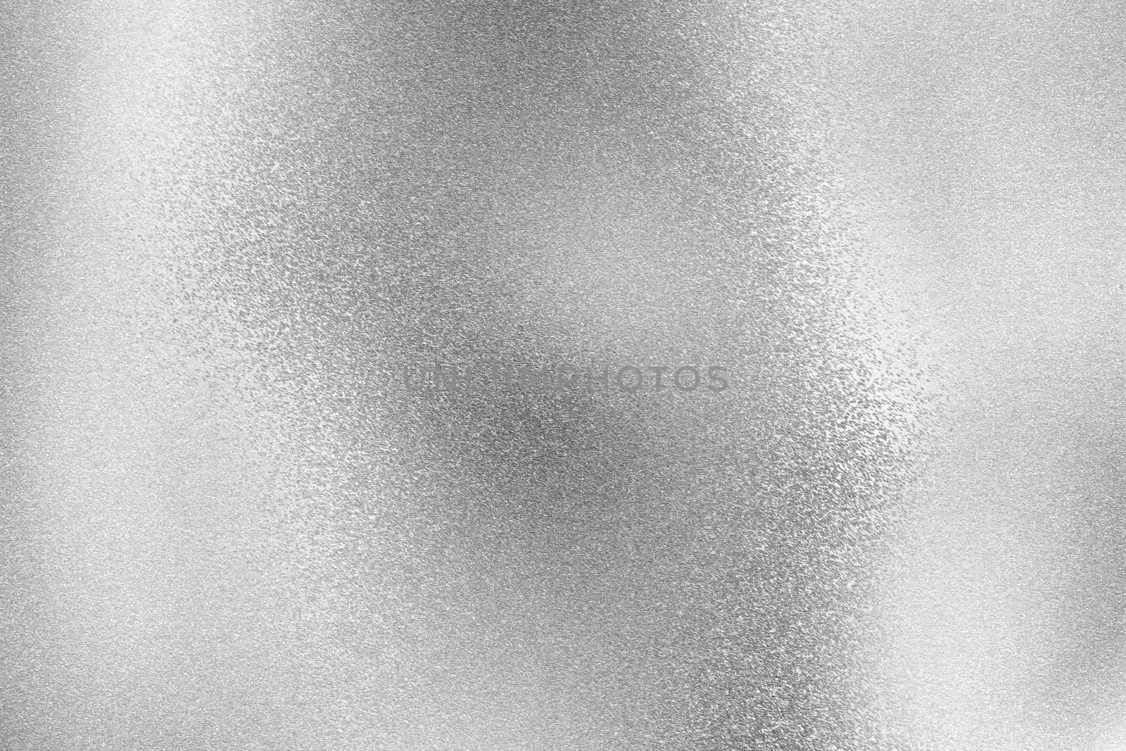 Abstract texture background, shiny silver foil wave metal wall