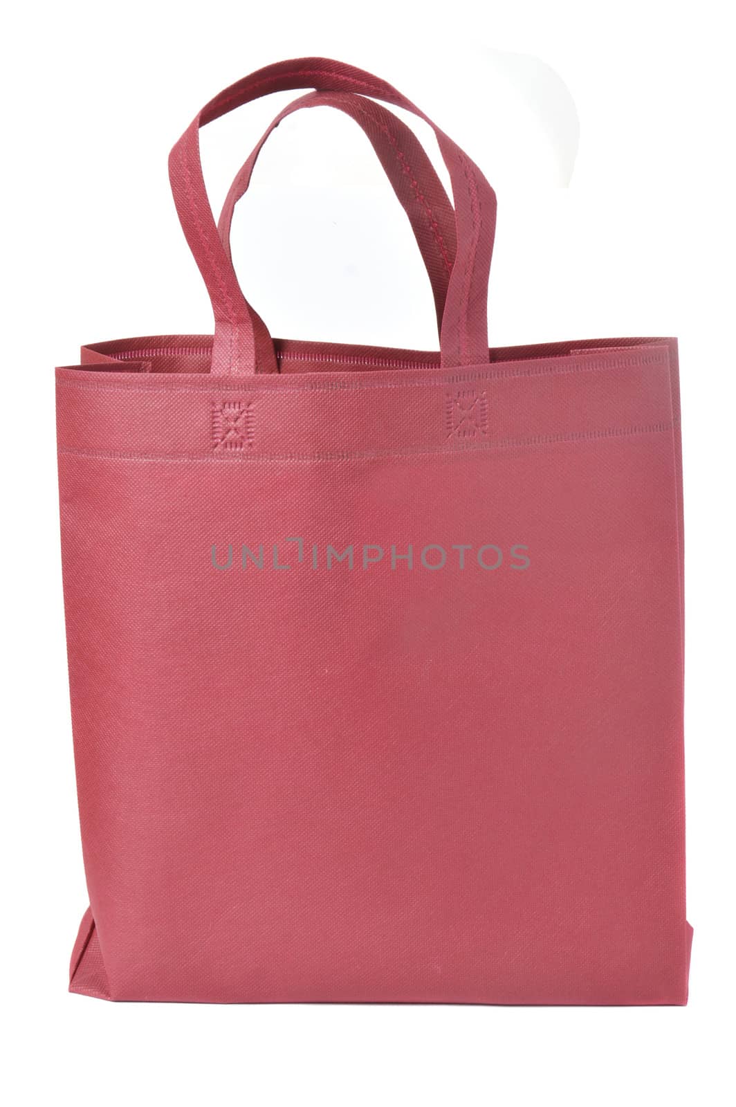 red cloth bag on white background