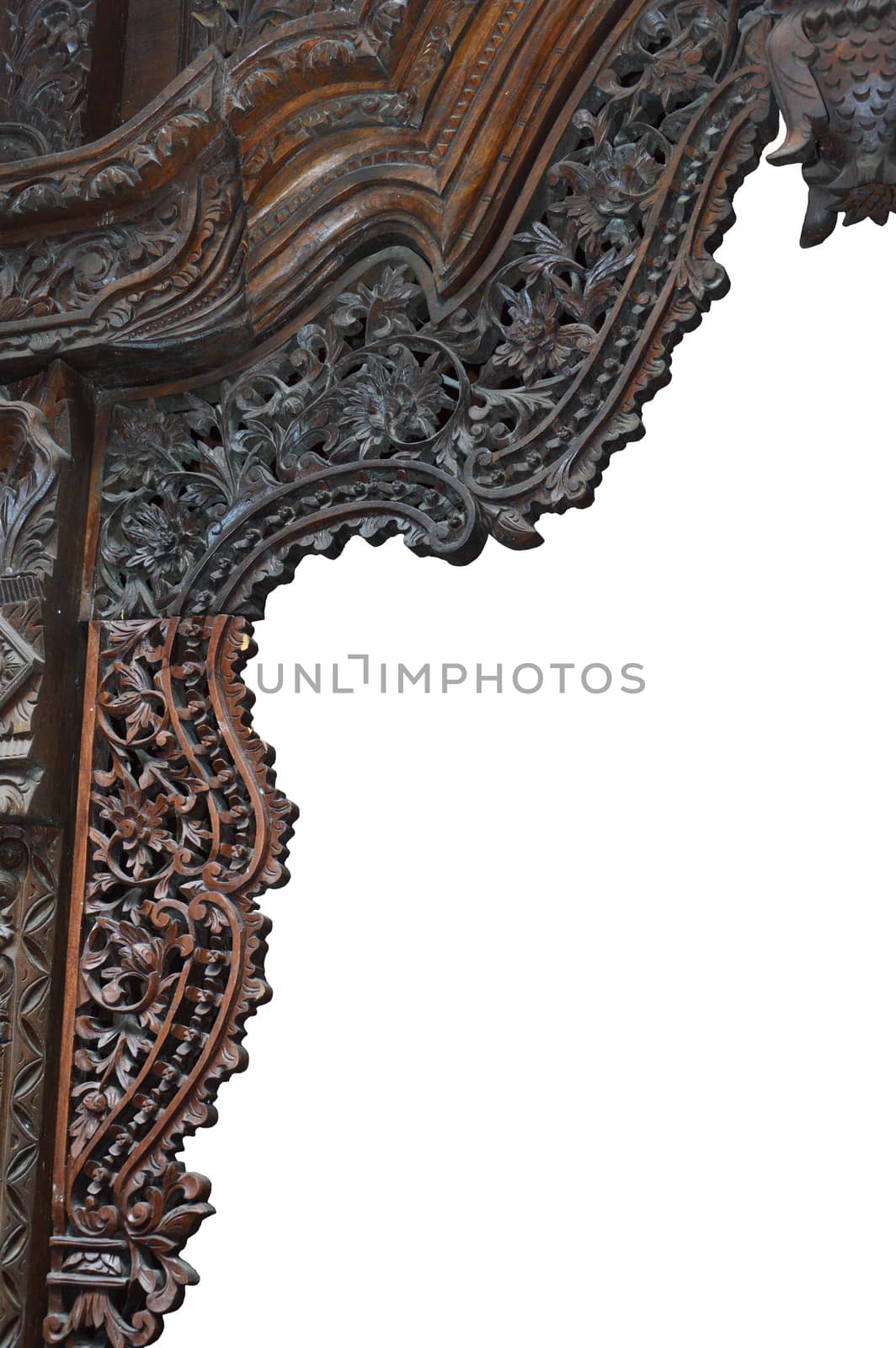 traditional Jepara carving ornaments on the wood