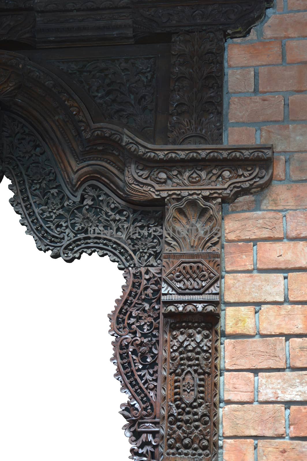 traditional Jepara carving ornaments on the wood