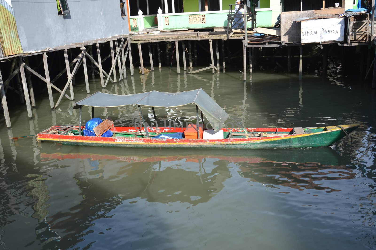 wooden boat on the seaside