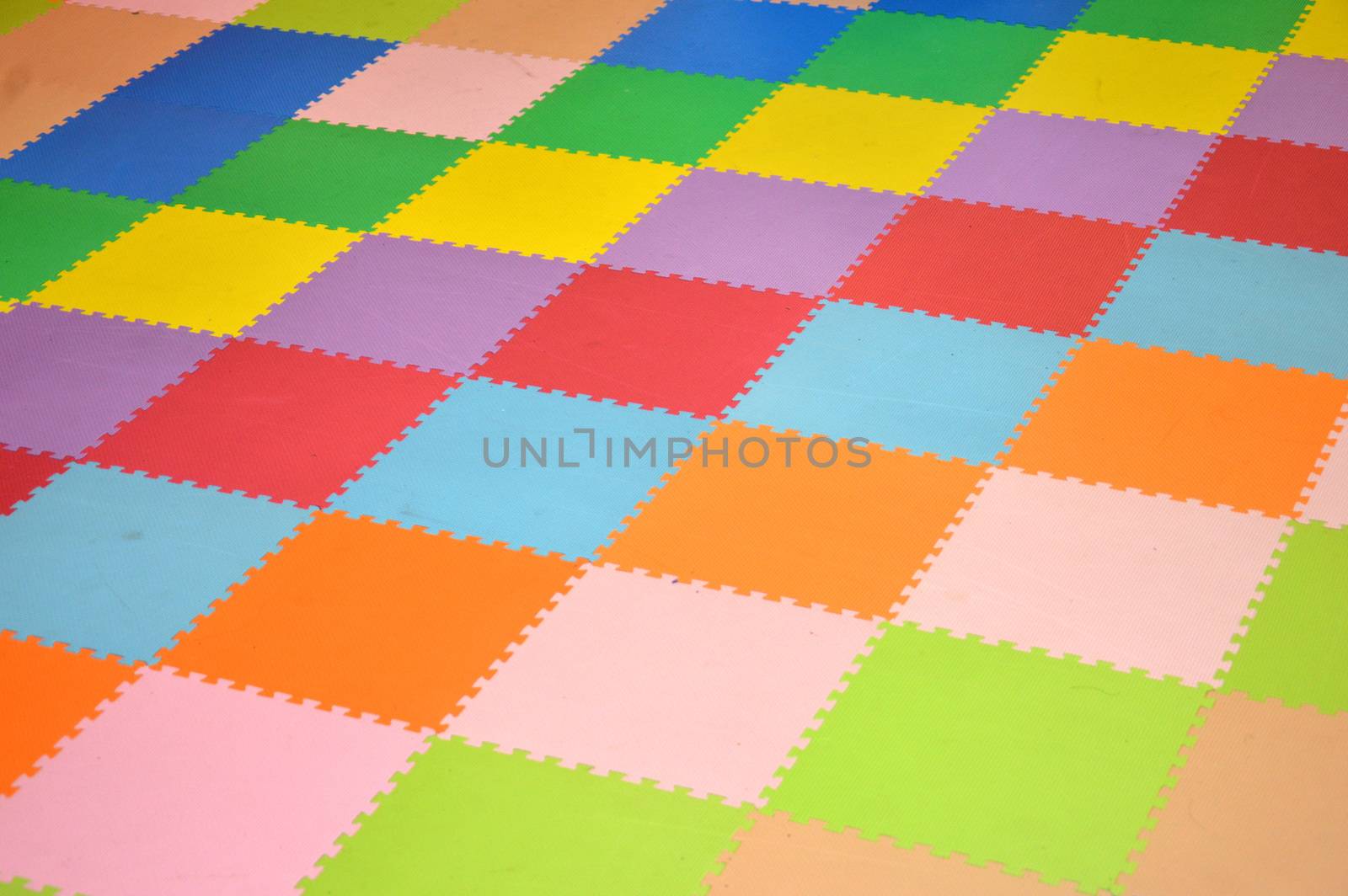 pattern on colorful rubber mat