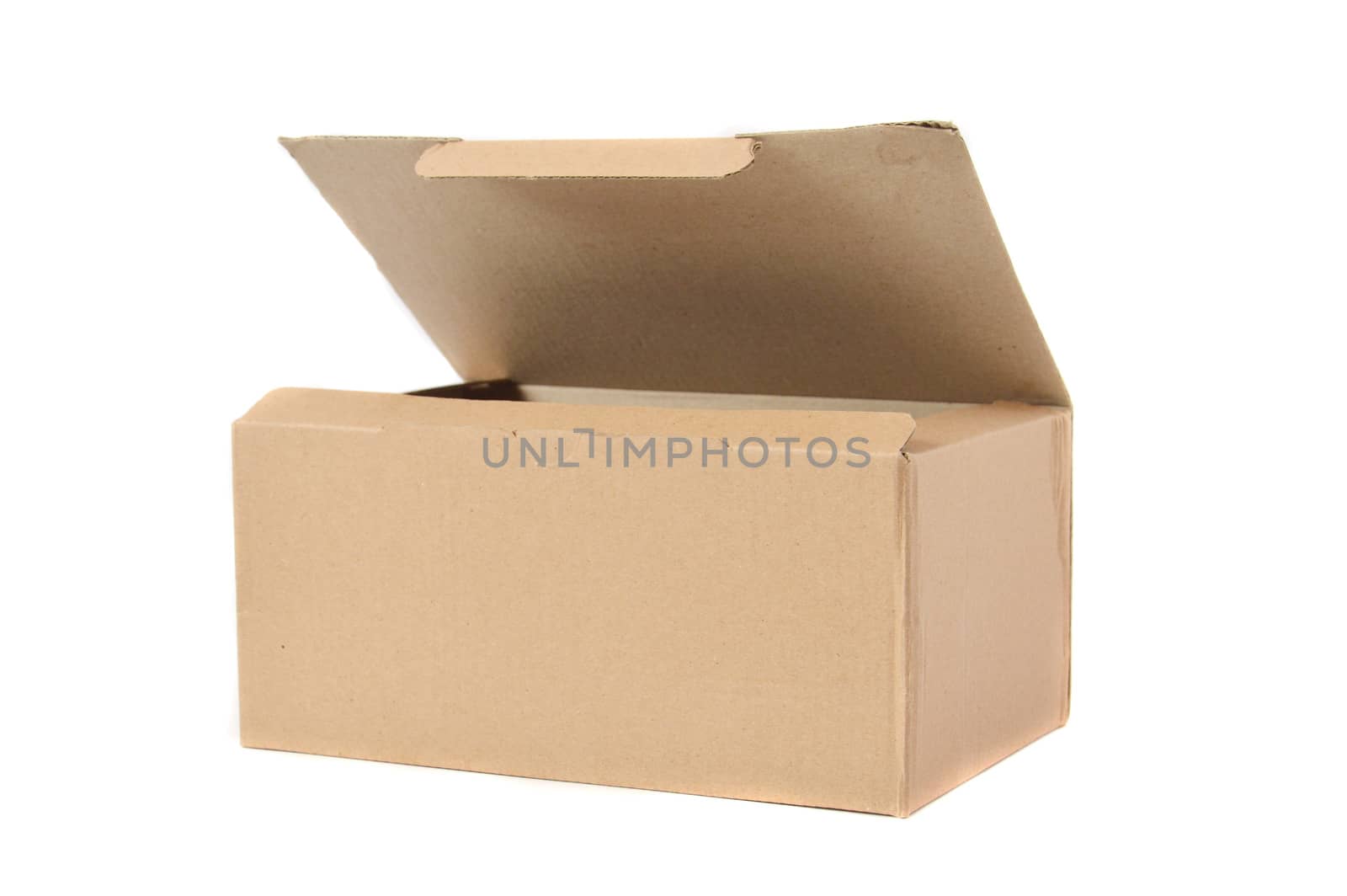 brown carton on white background