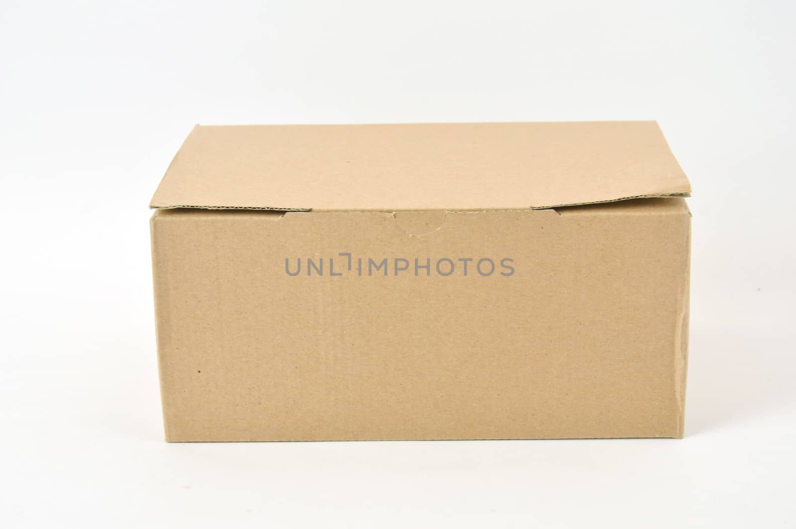 brown carton on white background