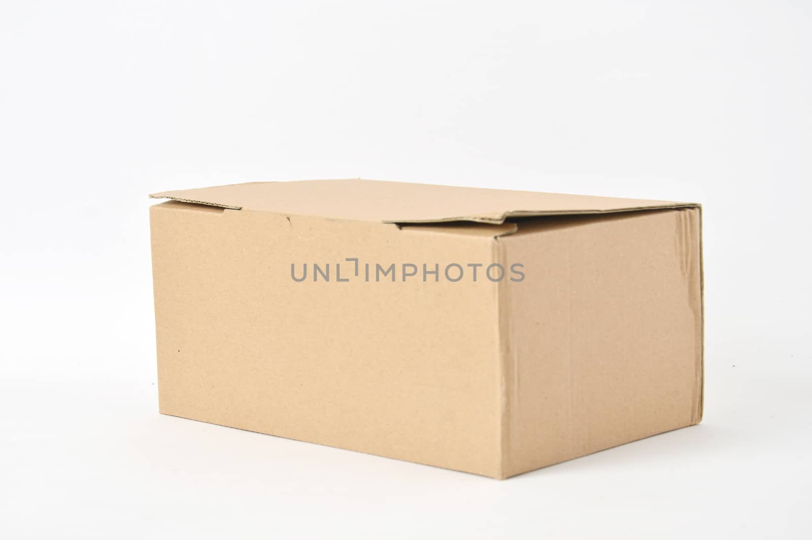 brown carton on white background