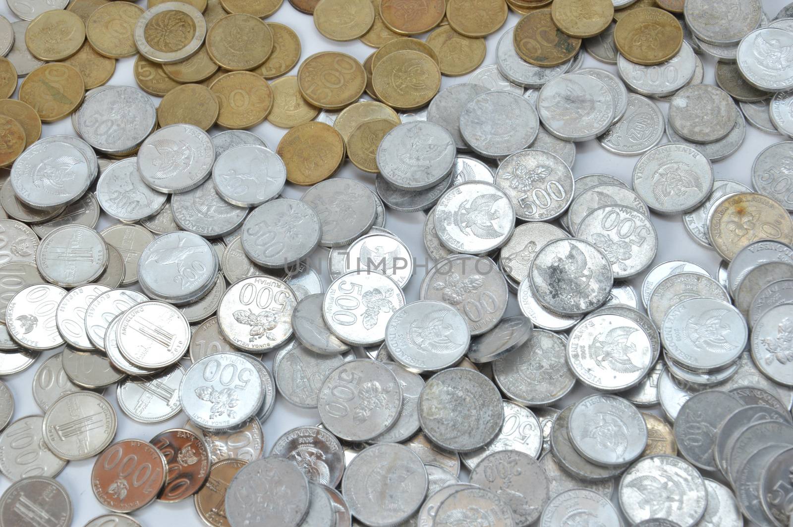 Indonesian coins money background