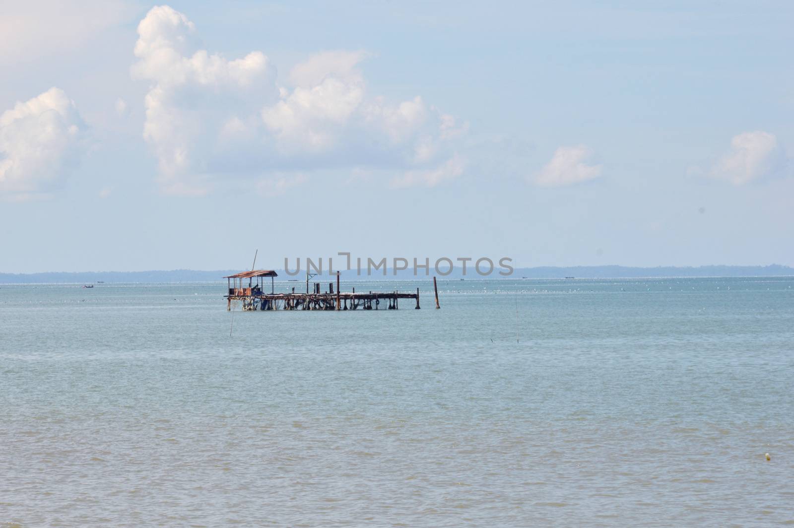 pier at middle of the sea