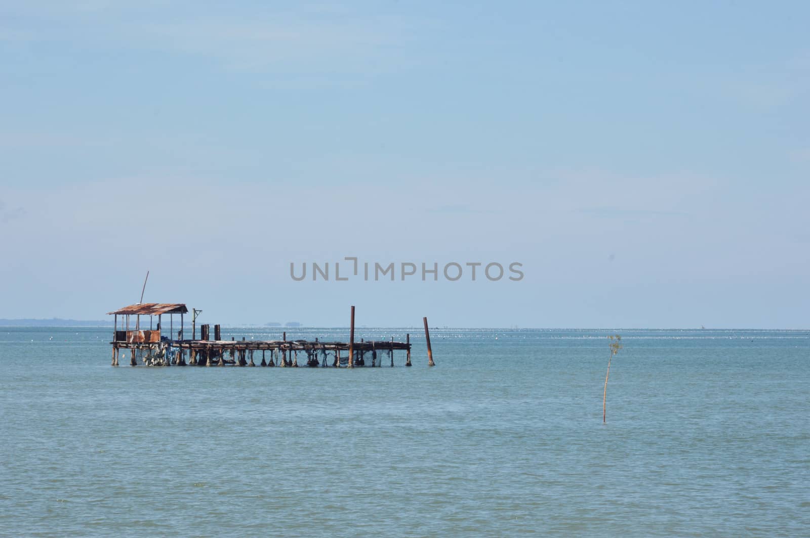 pier at middle of the sea