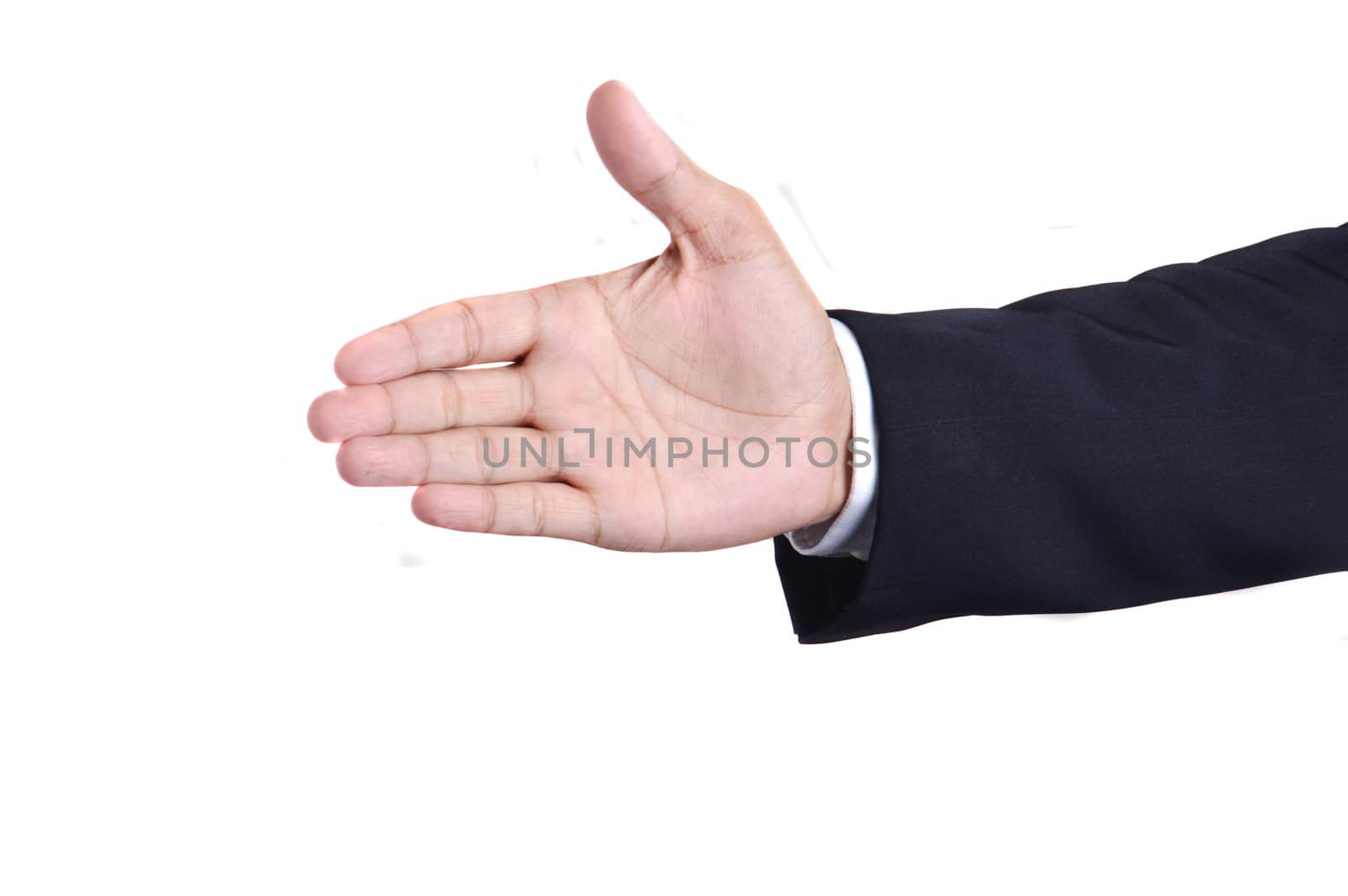businessman hand man willing to shake hands by antonihalim