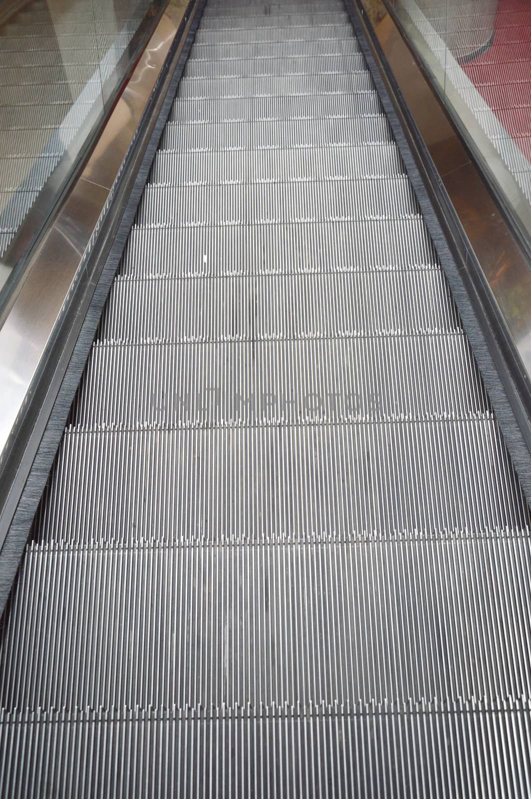 escalator stairs with a view down