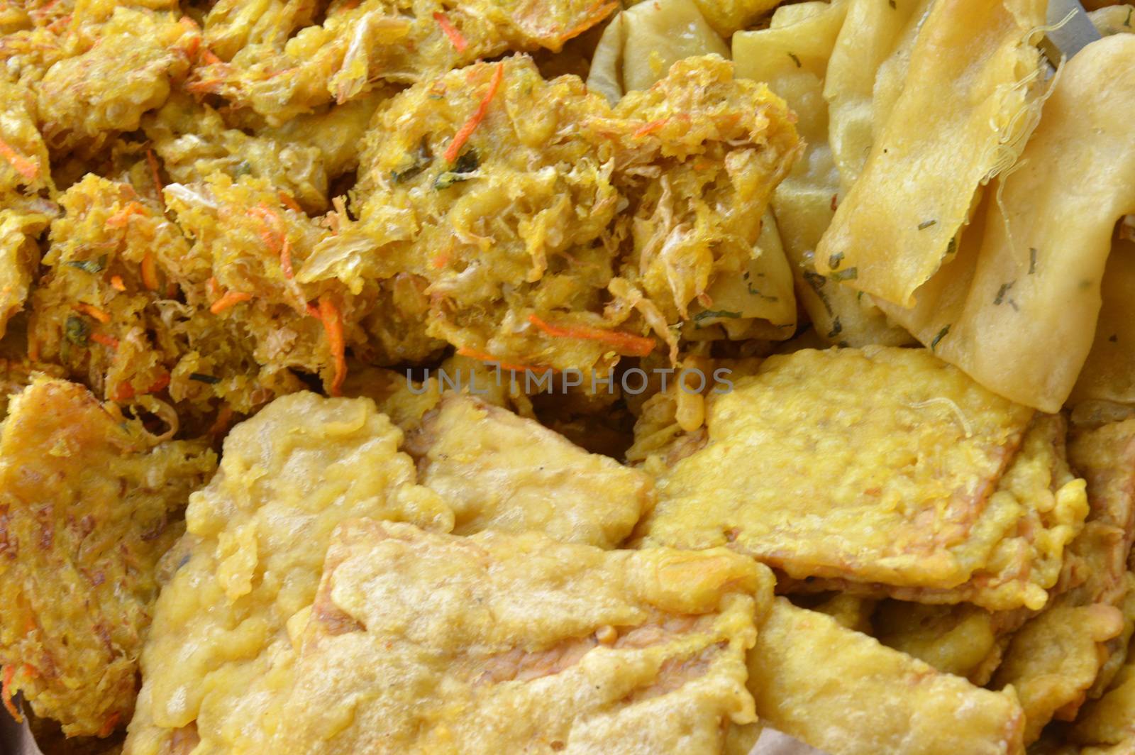 tempeh and tofu fried, Indonesian traditional snack