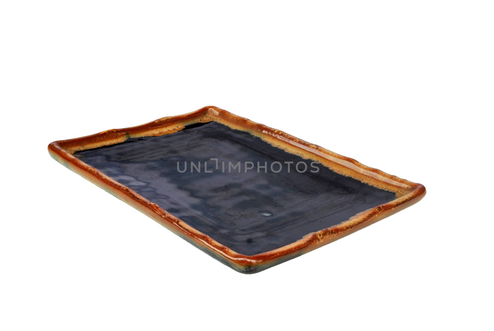 Ceramic plate on white background.With Clipping Path.