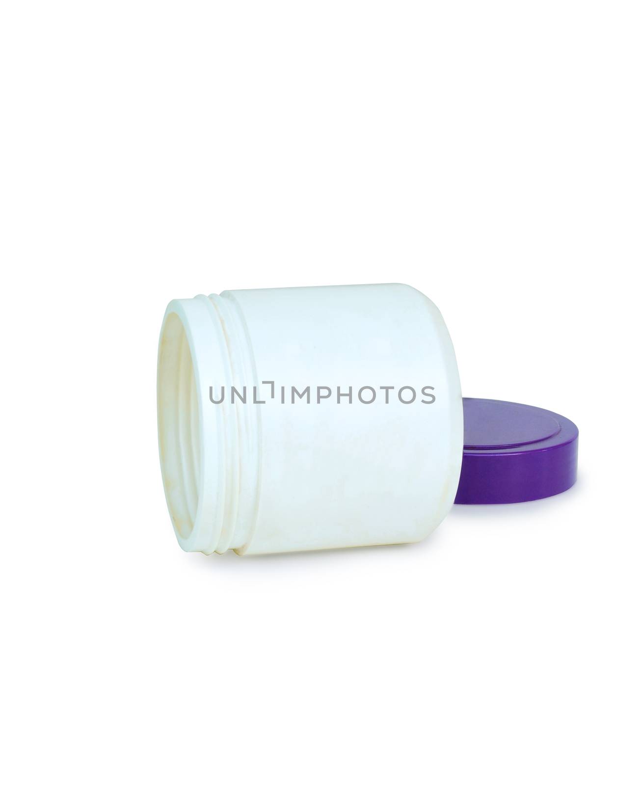 Treatment bottle on white background.With Clipping Path.