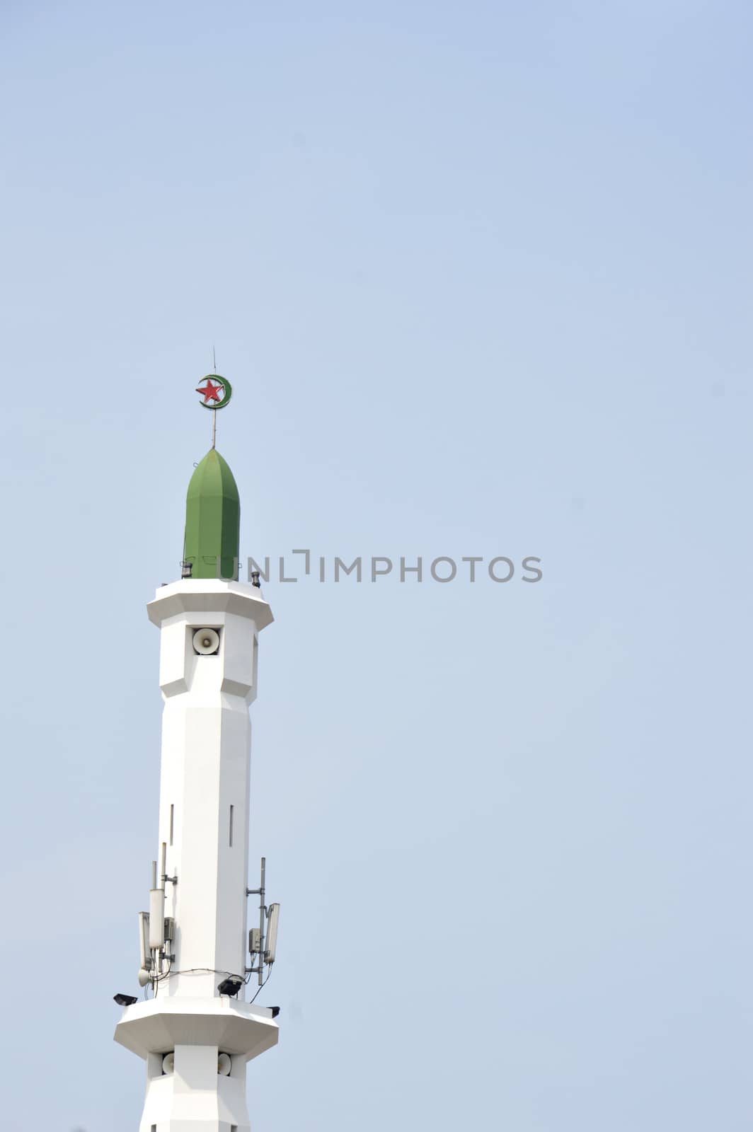 the dome of mosque against blue sky