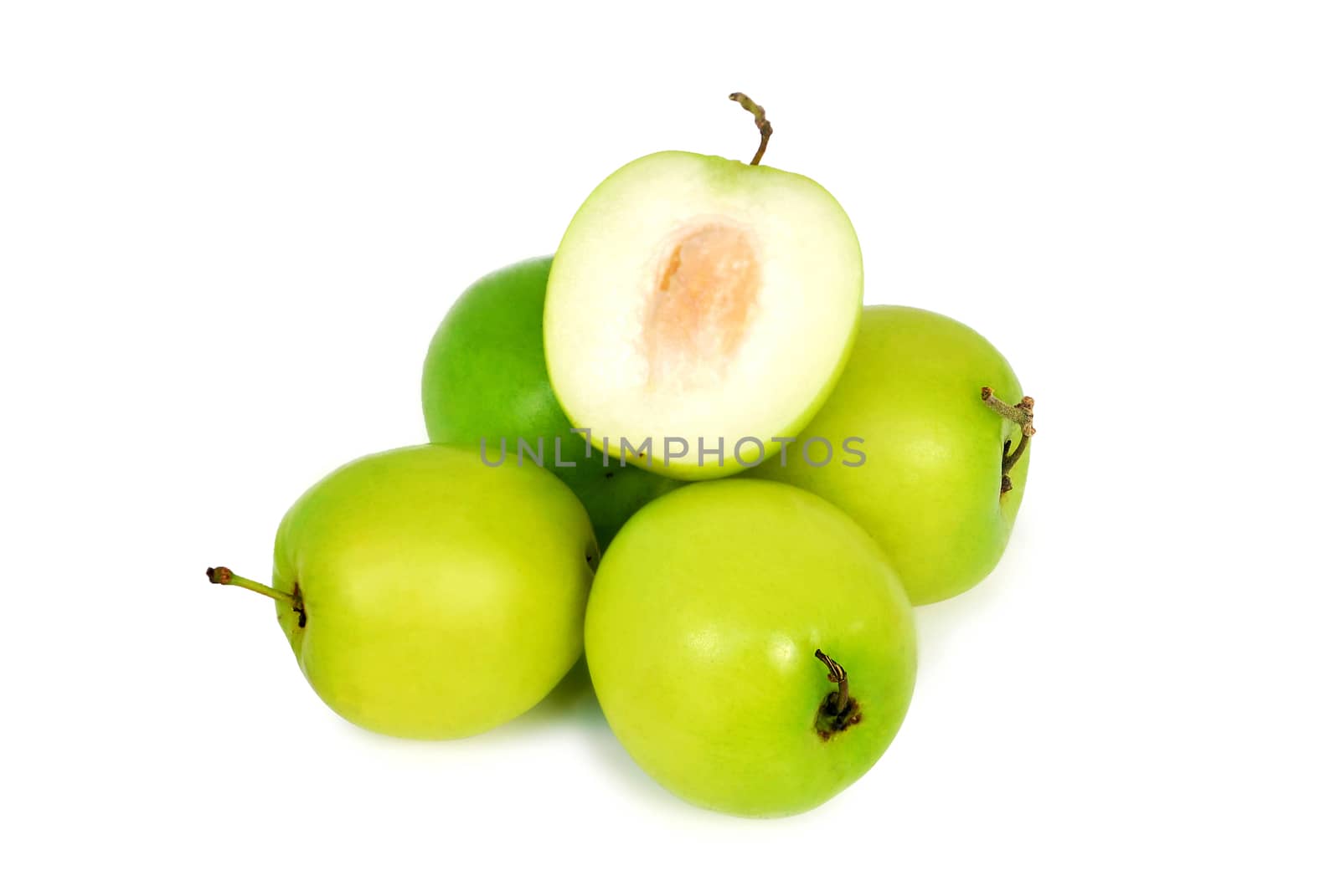 Thai monkey apple on white background.With Clipping Path.