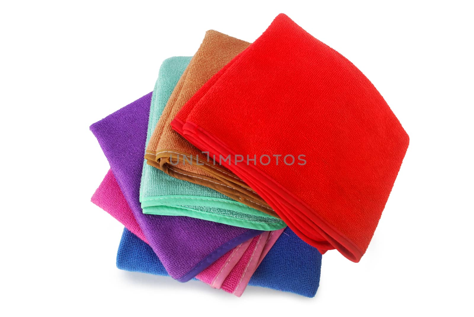 Head towel for washing hair.With Clipping Path.