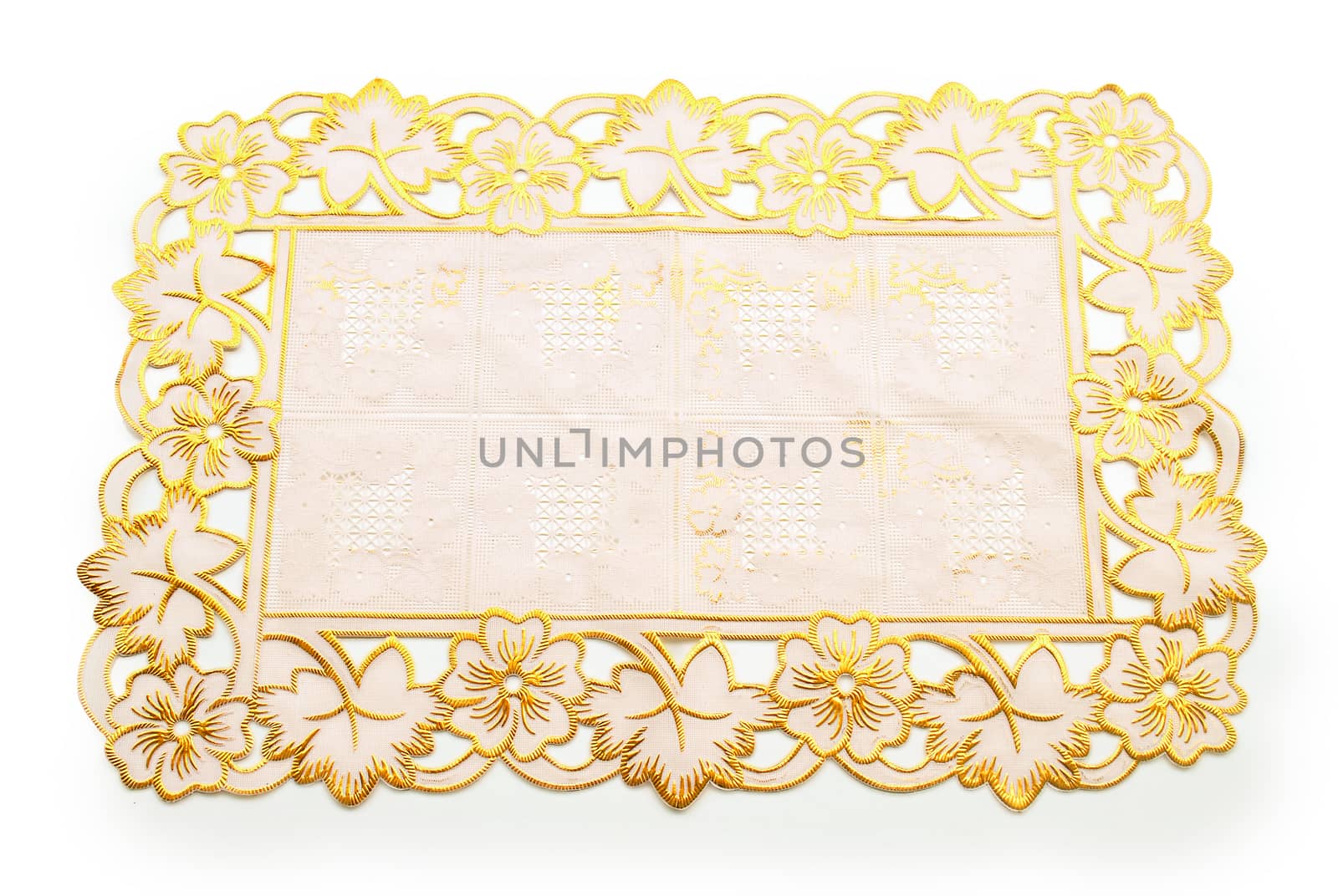 Thai tablecloth.With Clipping Path.