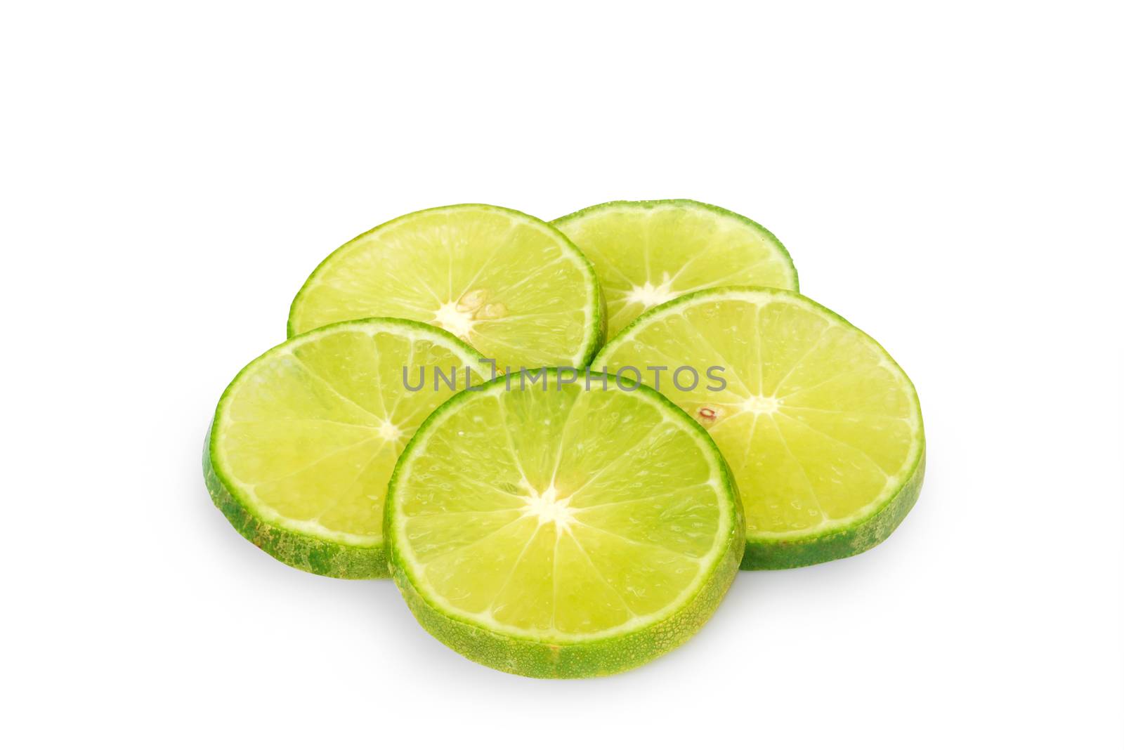 Thai lemon on a white background.Help to cure vomiting Wind, dizziness, drunkenness.With Clipping Path.