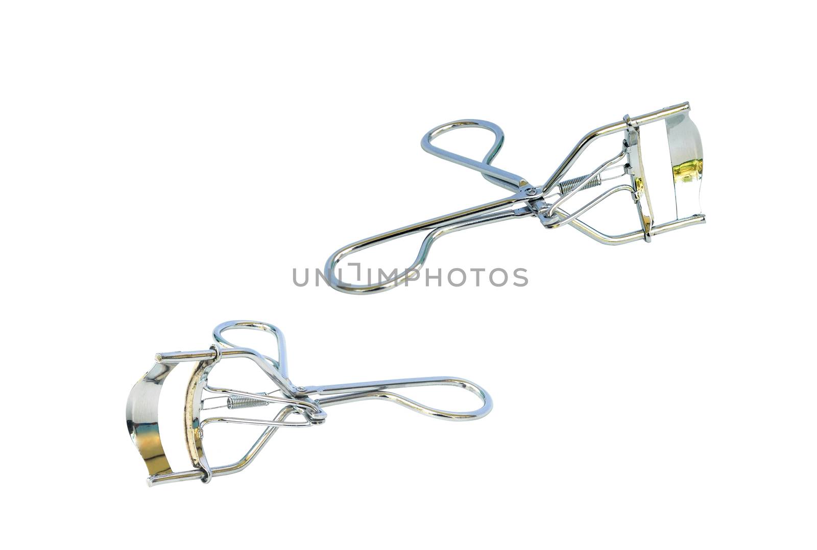 Eyelash curler on white background.With Clipping Path.