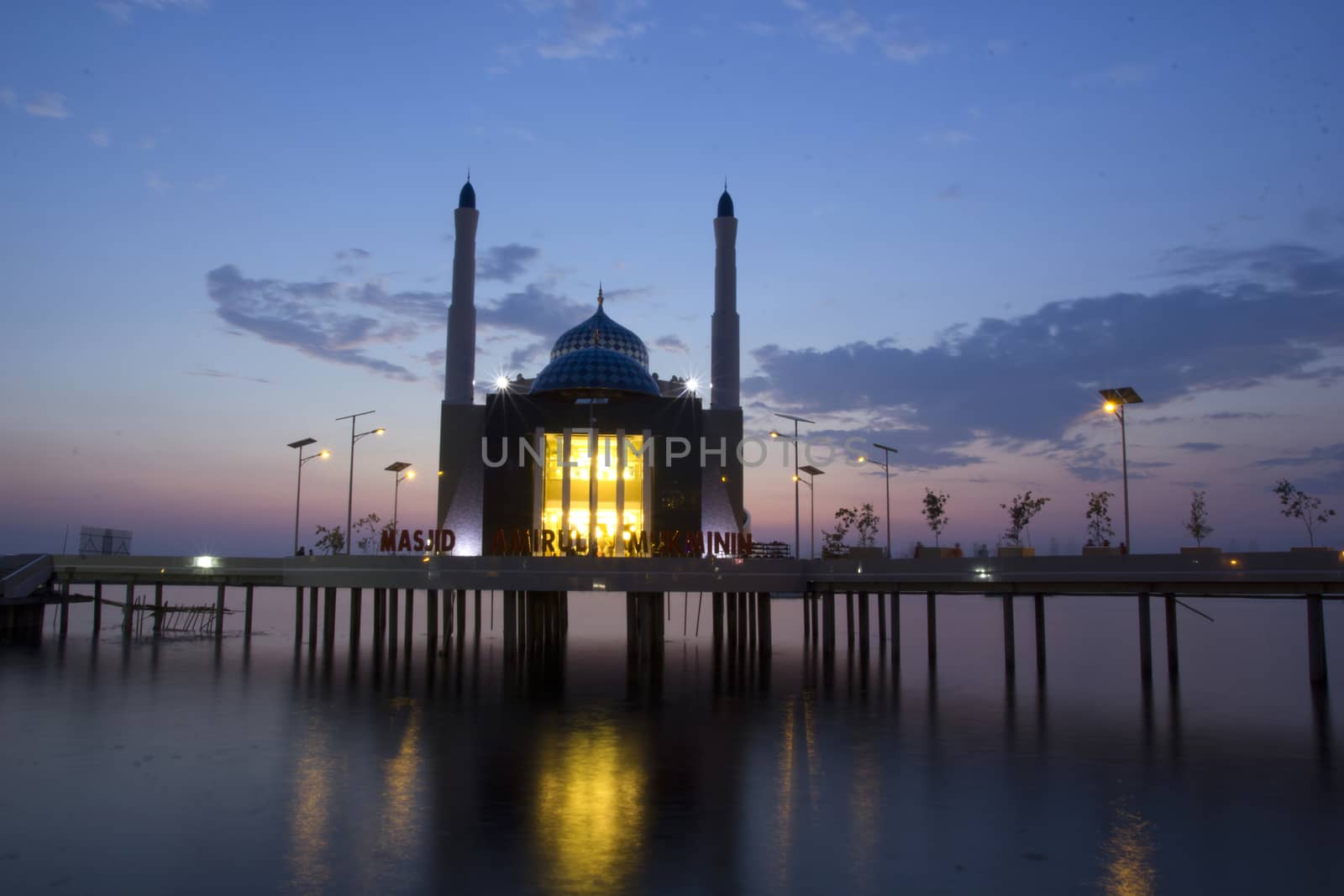 Amirul mukmin, a floating mosque in Makassar, Indonesia