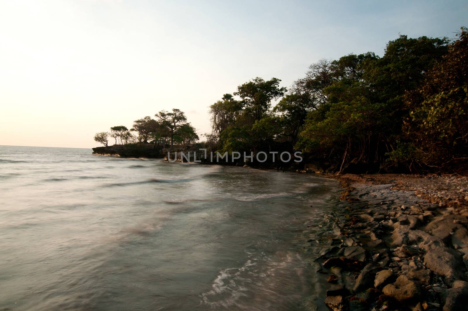 Panorama Topejawa beach at Takalar Indonesia