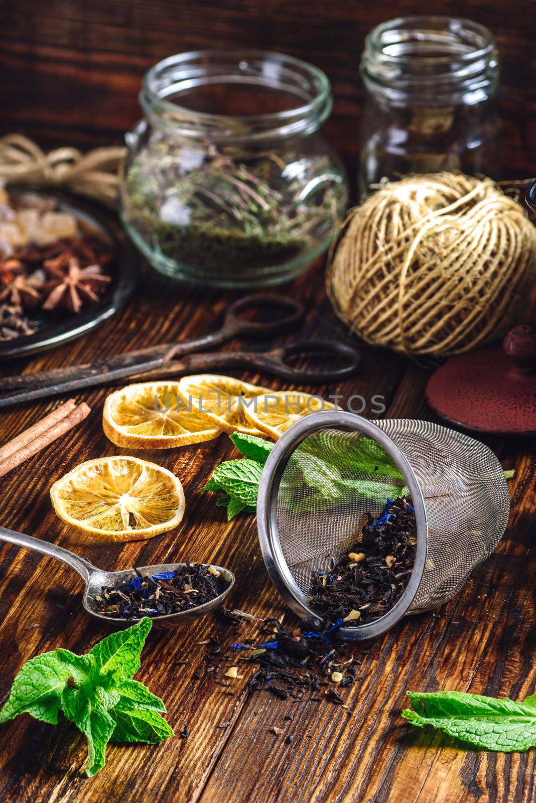 Teapot Strainer with Dry Tea. by Seva_blsv