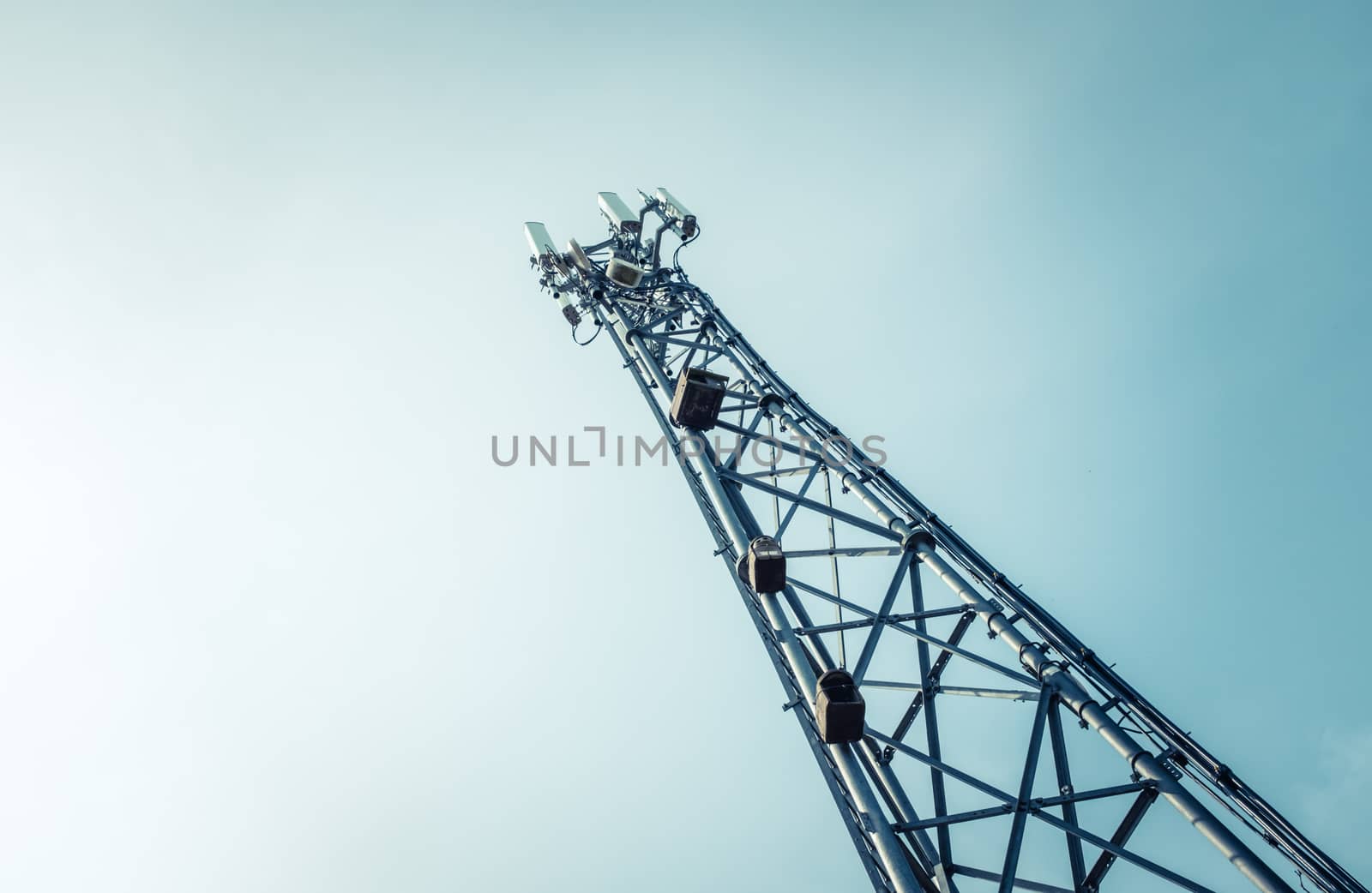 Telecommunications Or Cellphone Radio Tower by mrdoomits