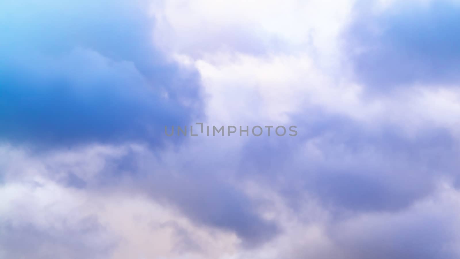 Beautiful cumulus clouds in the blue sky on a summer day by galsand