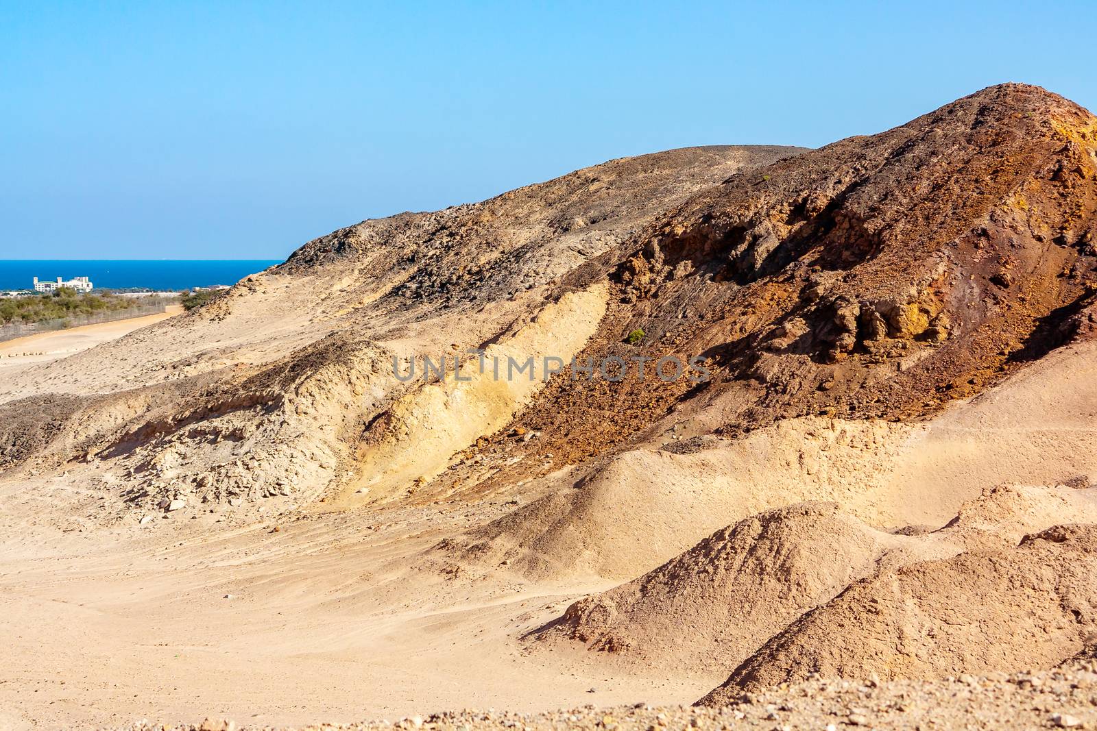 Salt dome in the national park on the island of Sir Bani Yas, Abu Dhabi, United Arab Emirates by galsand