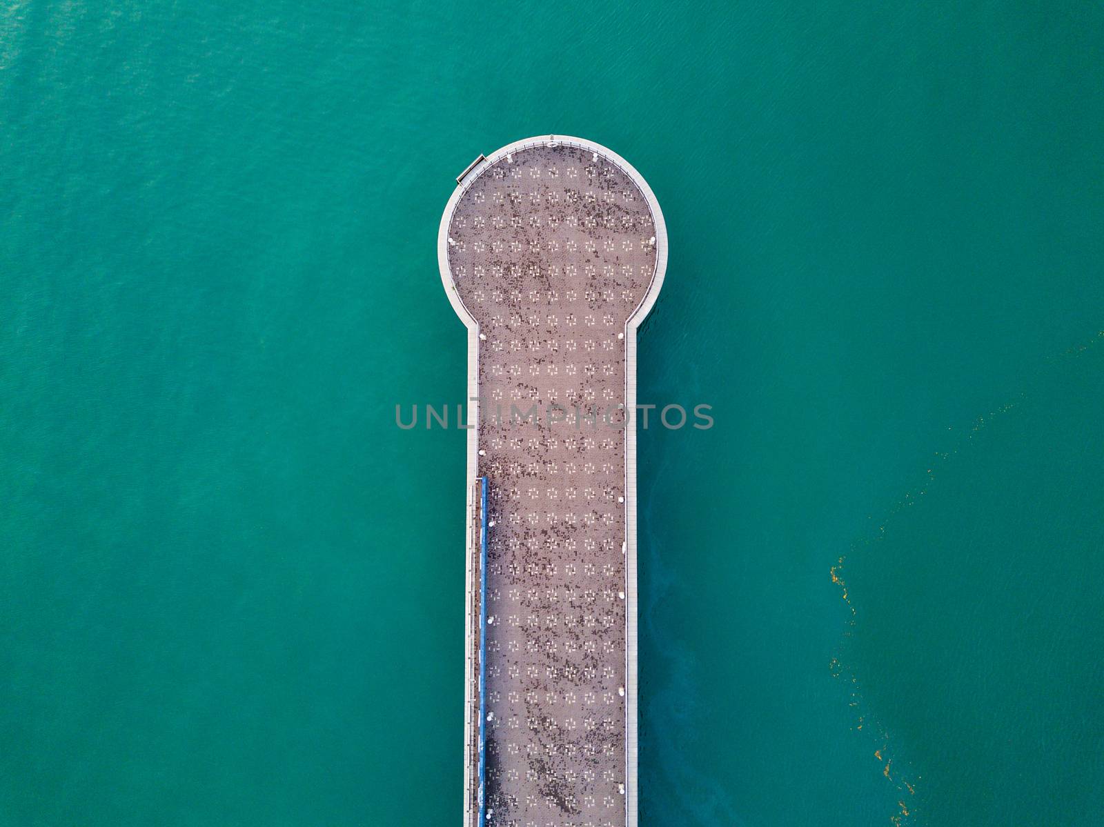Aerial view of small pier by dutourdumonde