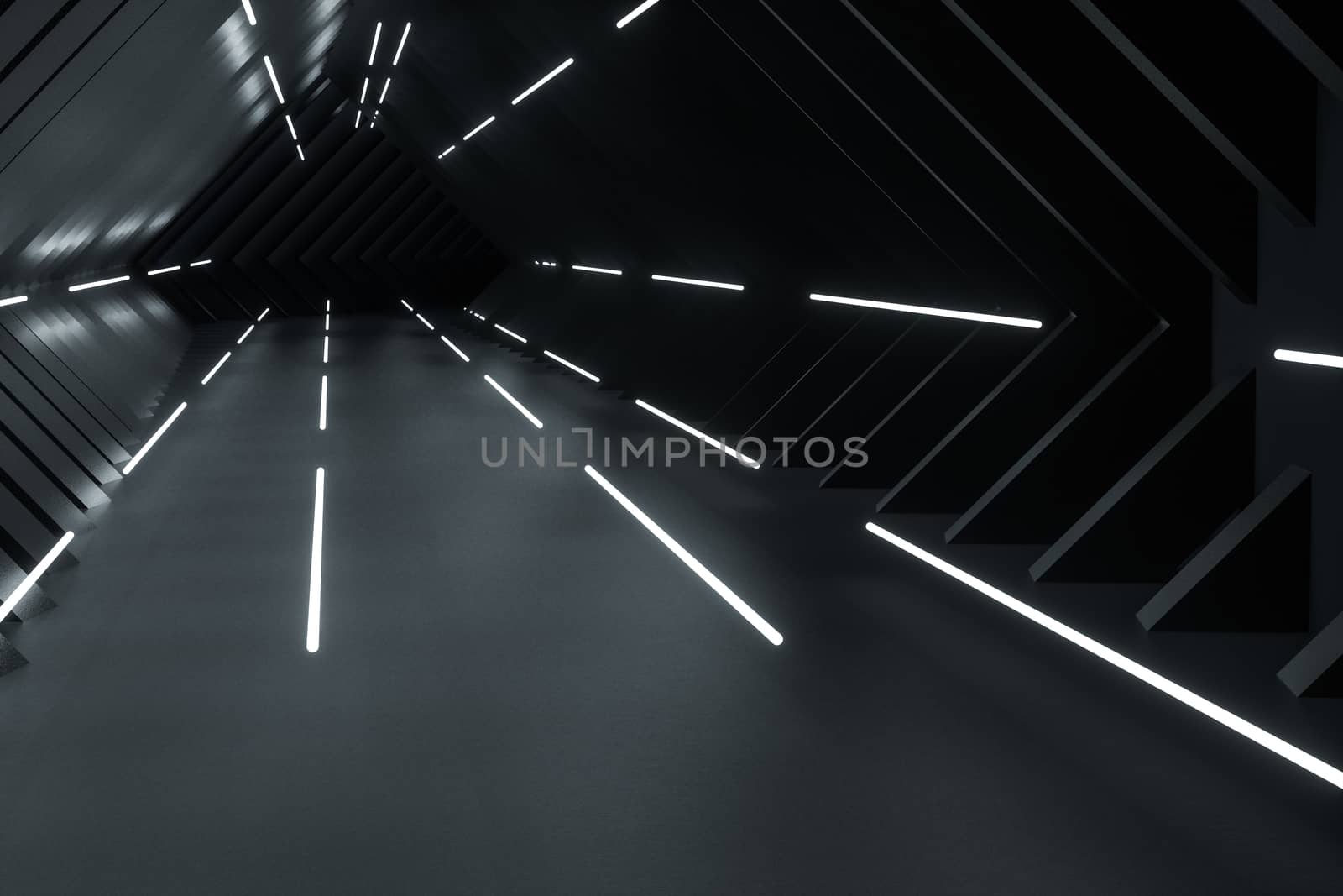 3d rendering, dark creative polygon elements by vinkfan