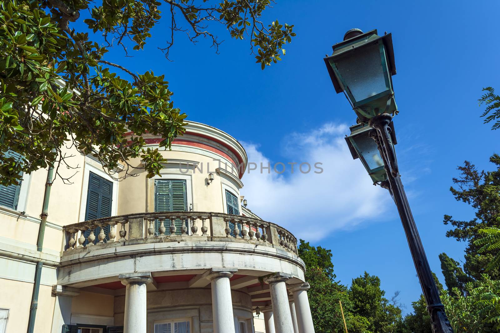 Mon Repos palace in Corfu island at Greece