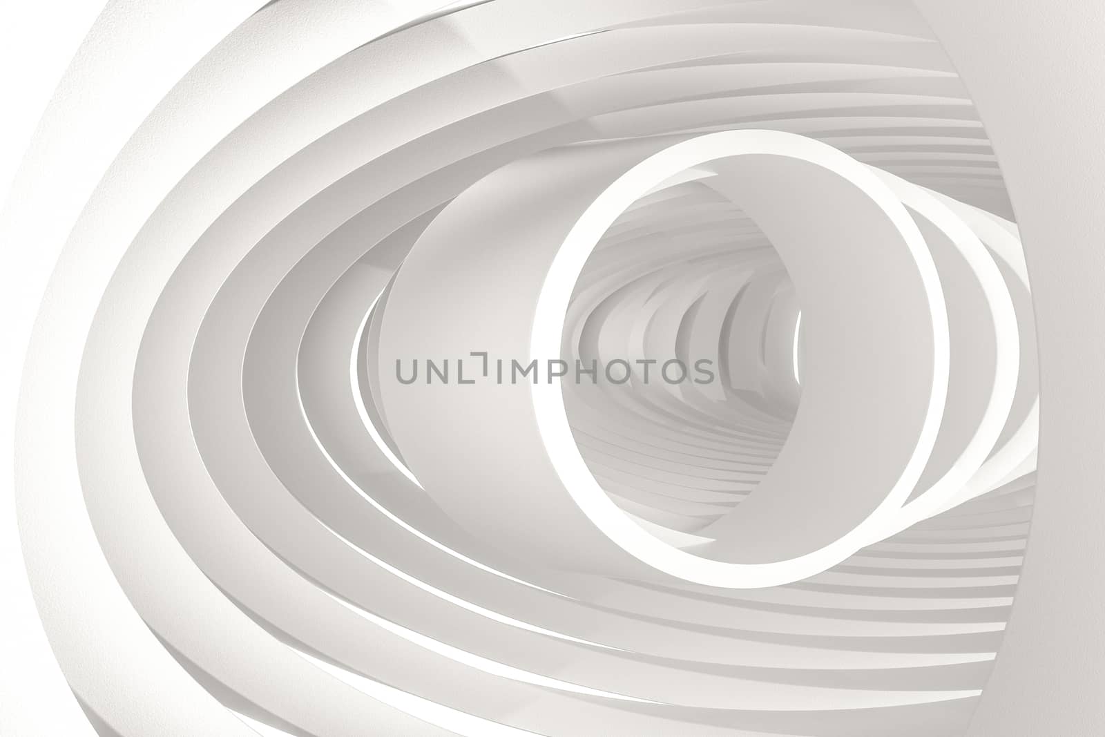 3d rendering, white interior building structure by vinkfan