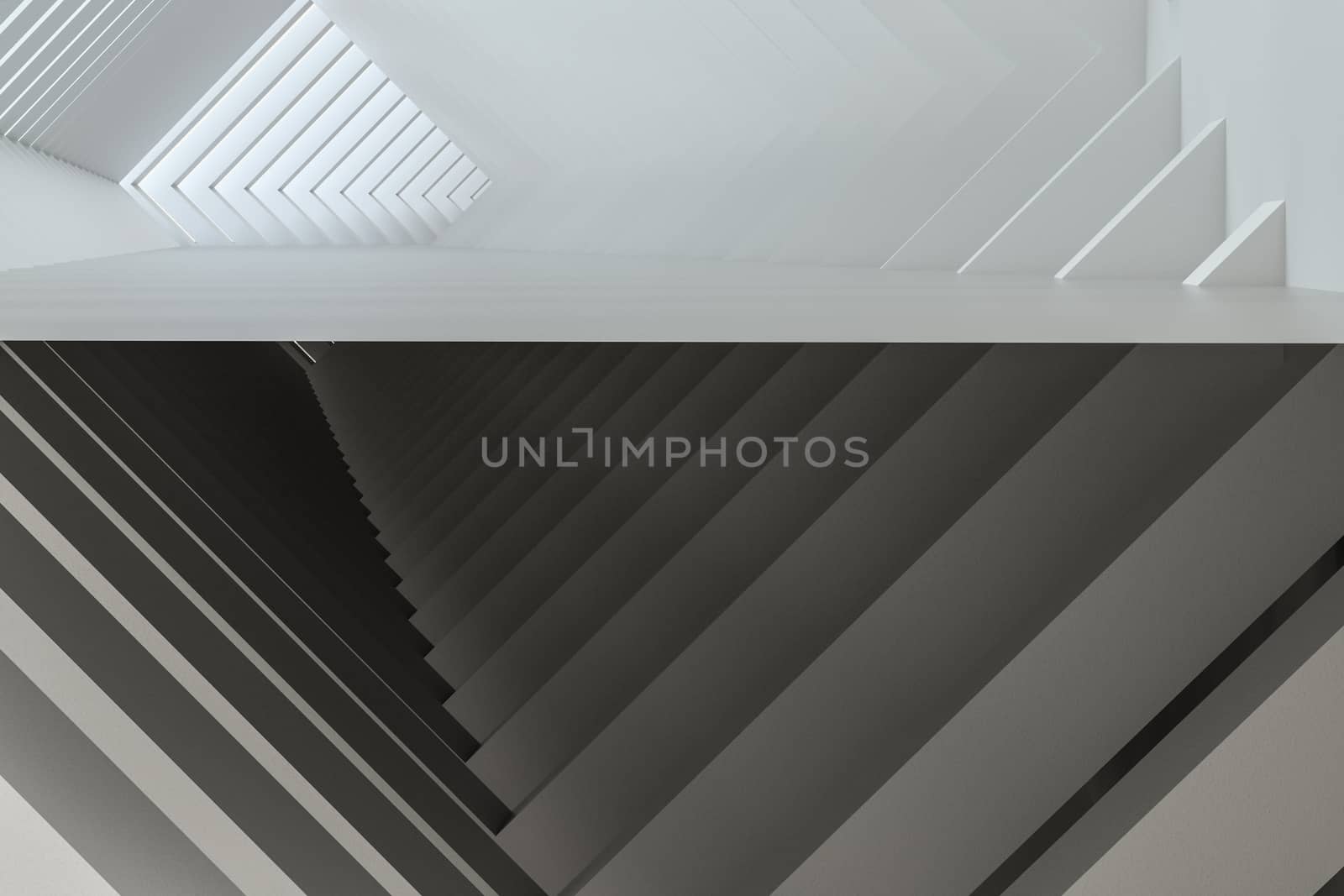 3d rendering, white interior building structure. Computer digital background