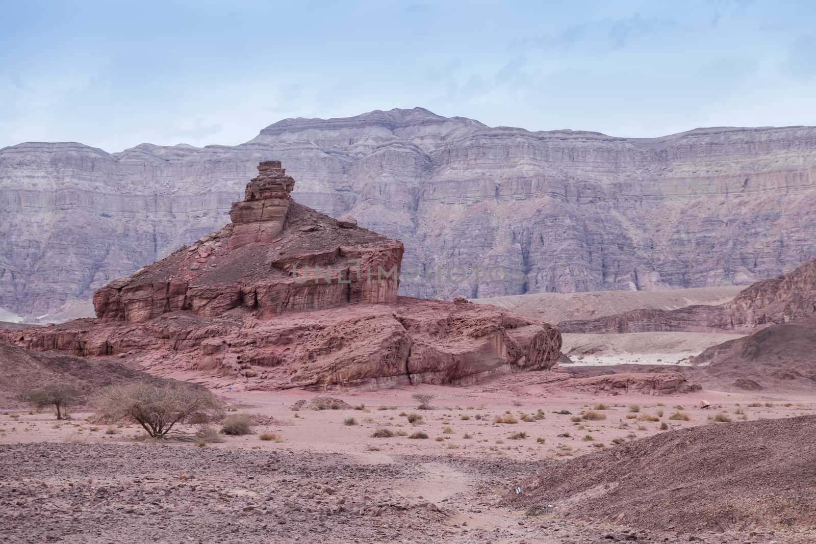 the rock called spiral hill in timna national park in israel