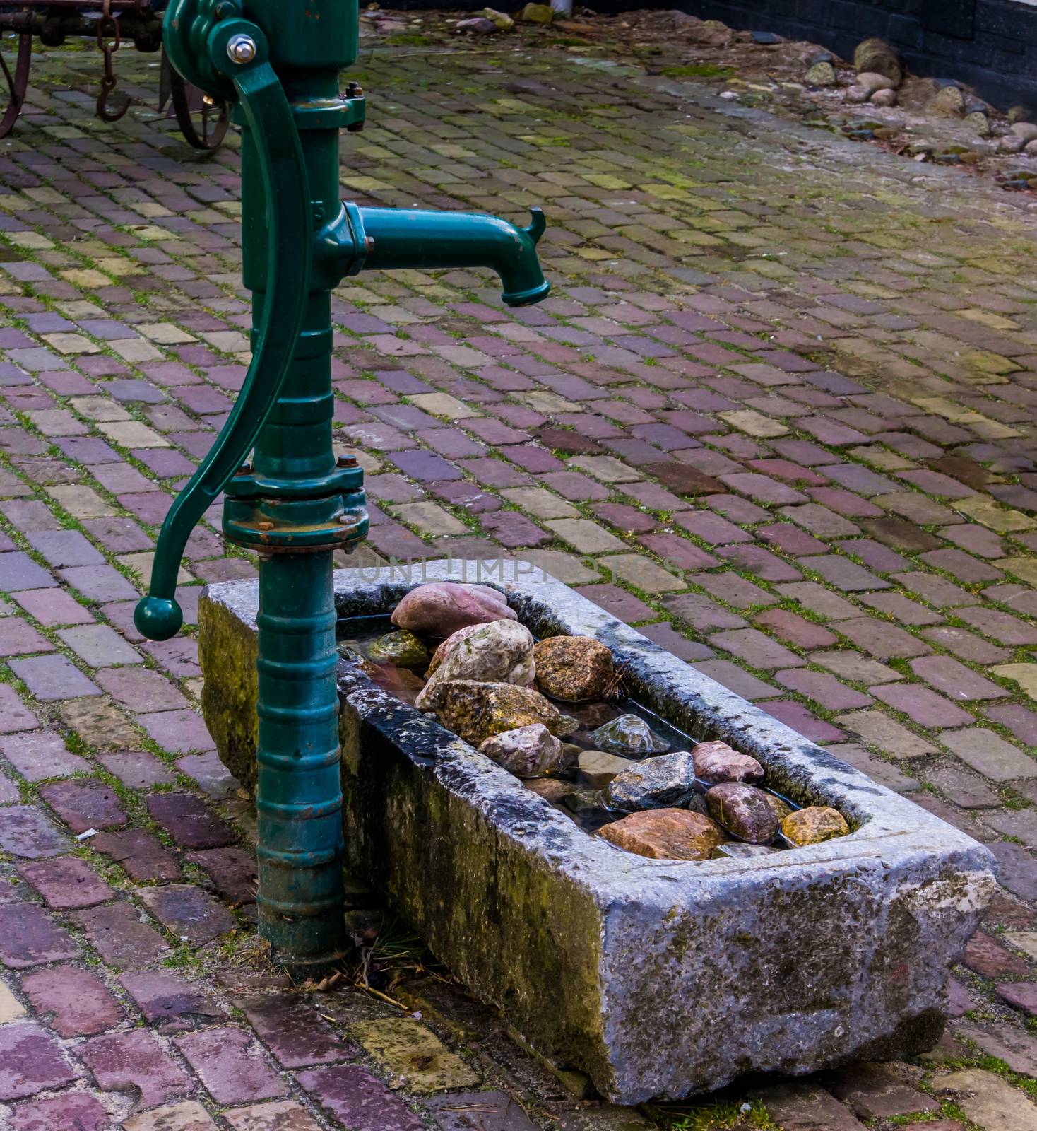 old vintage water pump, classical water systems, garden decorations by charlottebleijenberg