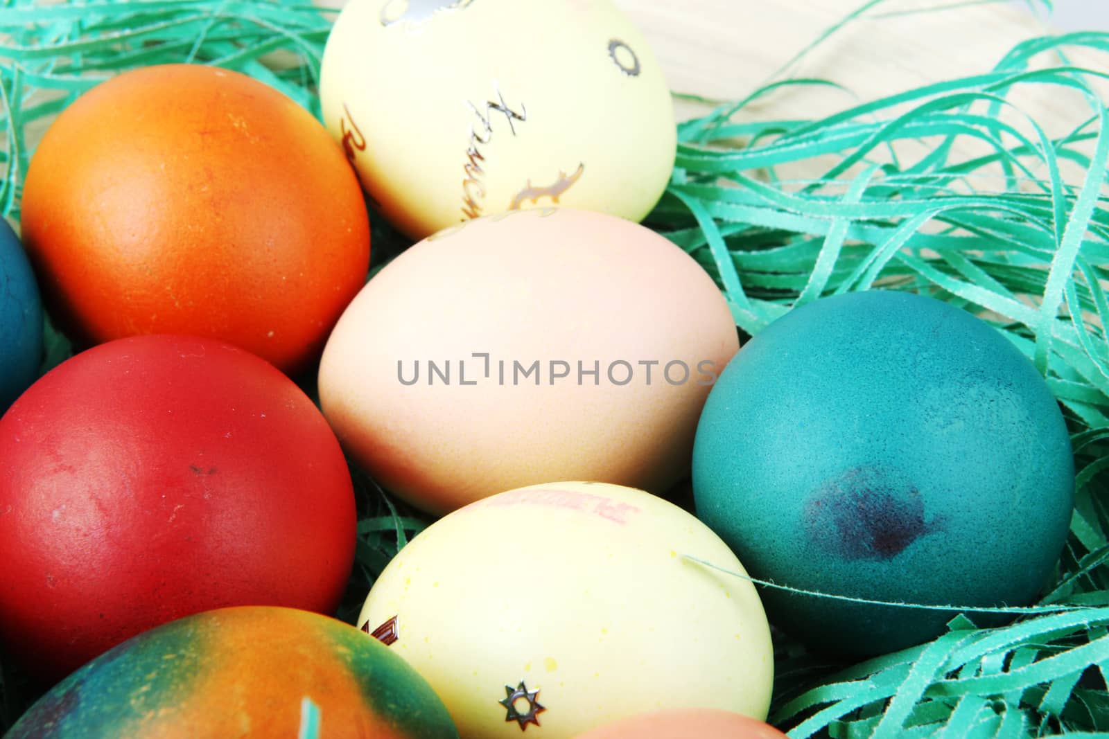 Studio Shot Of Colorful Easter Eggs